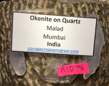 Load image into Gallery viewer, Okenite on Quartz