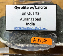 Load image into Gallery viewer, Gyrolite w/ Calcite on Quartz