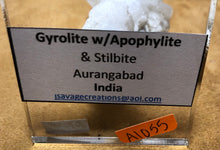Load image into Gallery viewer, Gyrolite w/ Apophylite &amp; Stilbite
