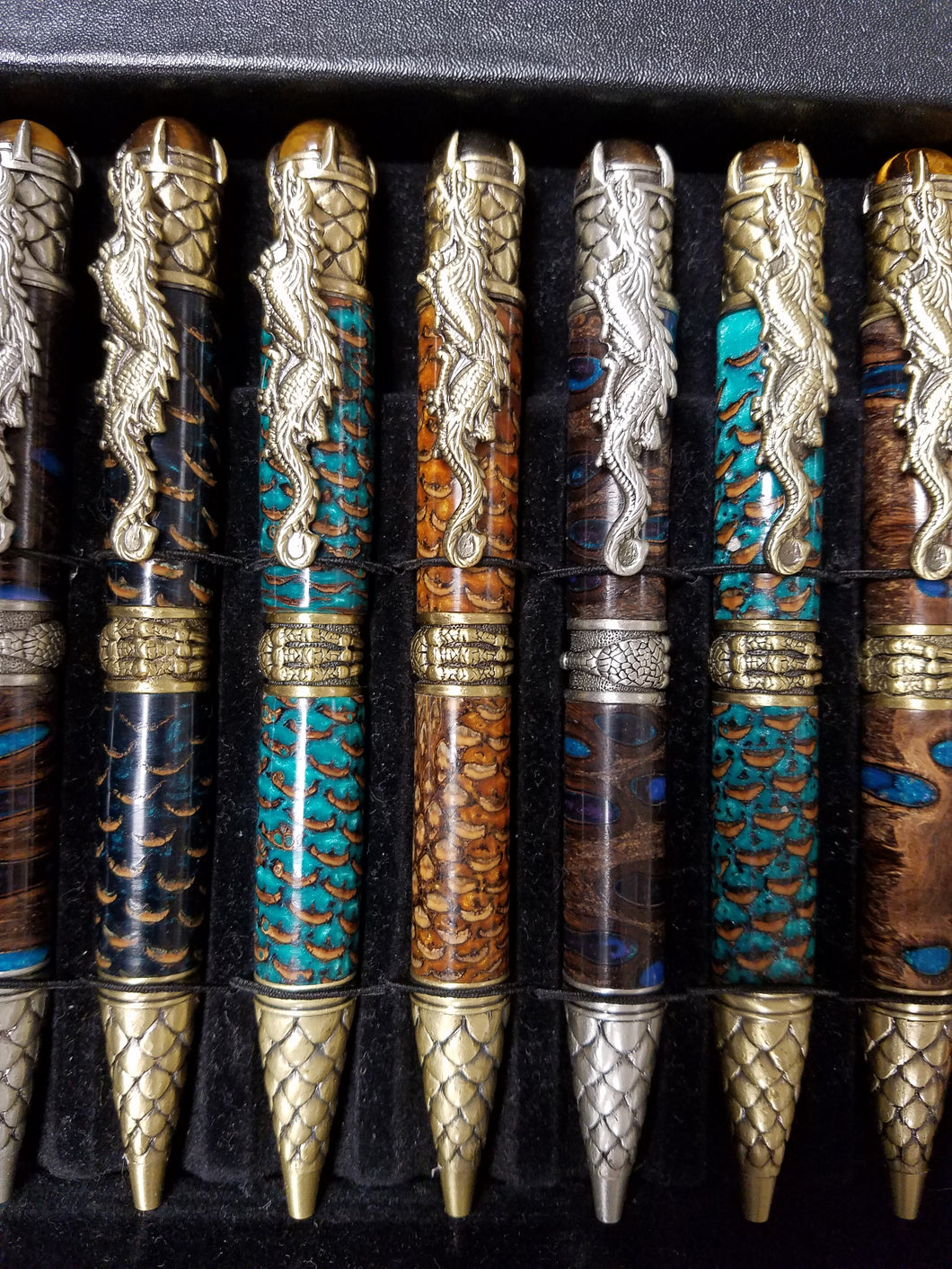 Dragon Pens, Hybred Acrylic and Wood