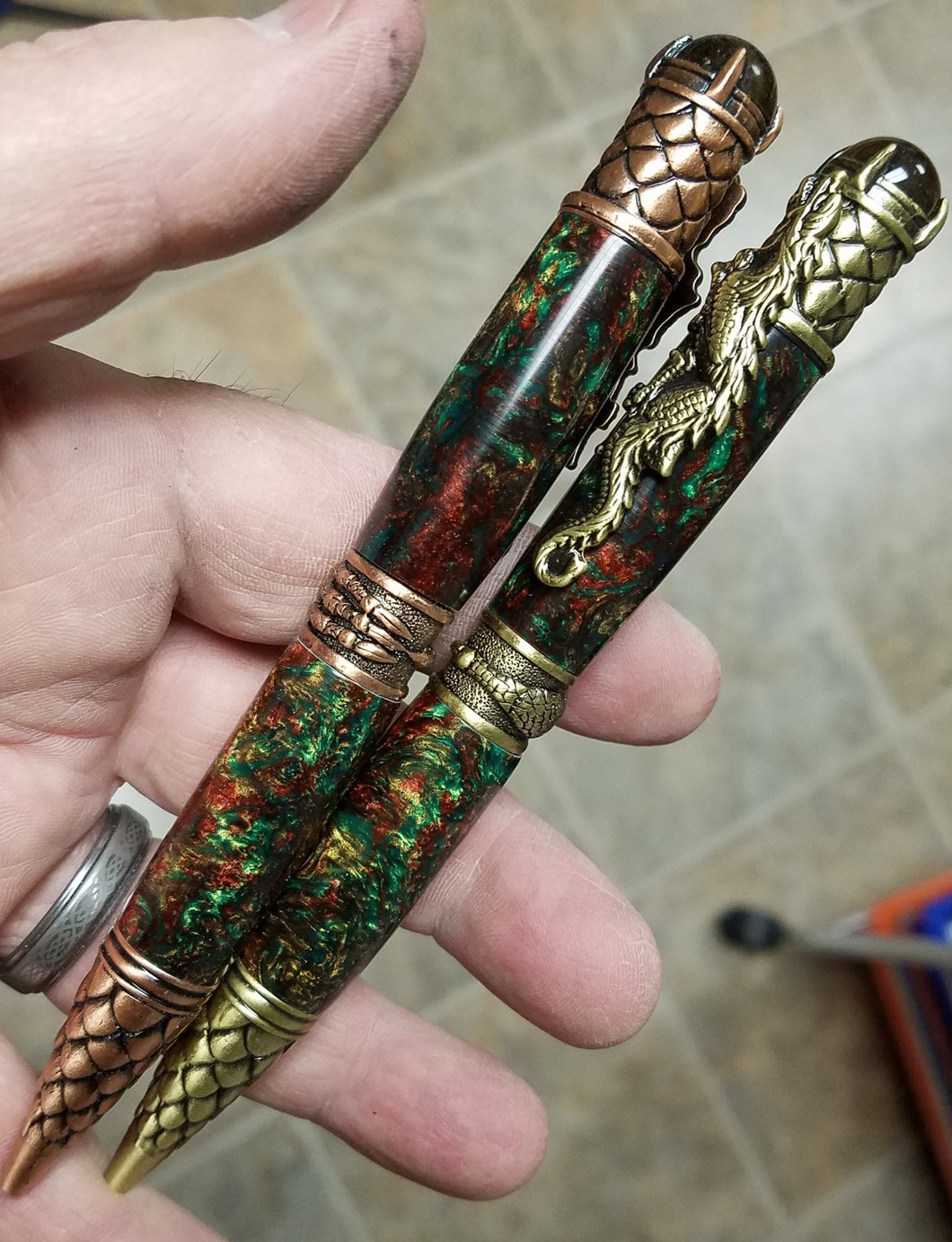 Dragon Pens, Acrylic