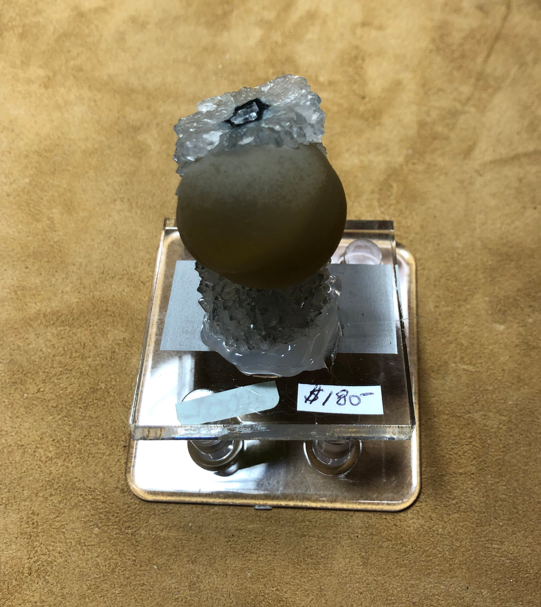 Fluorite on Quartz (Stalactite)
